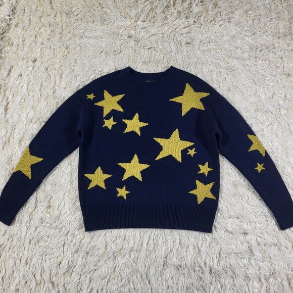 Kate Spade Twinkle Star Wool Blend Sweater  Navy Blue - XXS - Picture 2 of 15